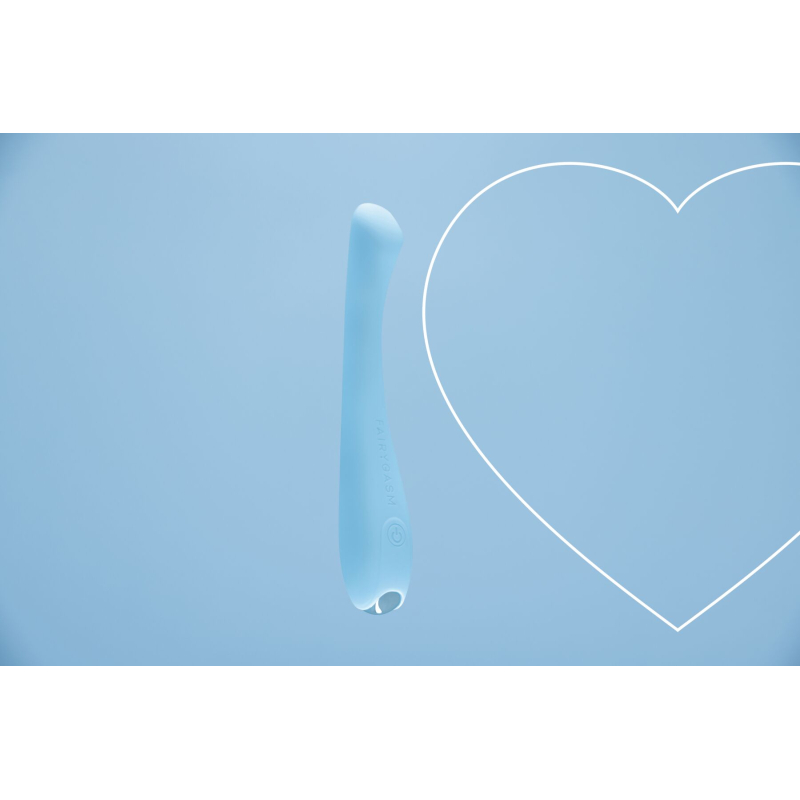 Вибратор для точки G – FairyGasm MerryWand Blue – гибкий ствол, 9 вибро-режимов
