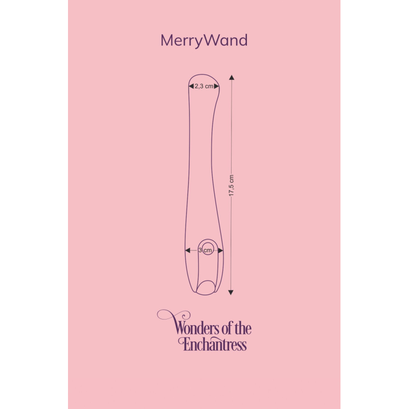 Вибратор для точки G – FairyGasm MerryWand Blue – гибкий ствол, 9 вибро-режимов