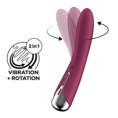 Вибратор для точки G с вращением ствола – Satisfyer Spinning Vibe 1 Red – 2 мотора