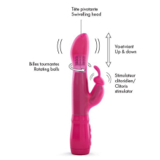 Вібратор – Dorcel Furious Rabbit зі зворотно-поступальними рухами голівки, 7 вібро-режимів та 3 рівнями рухів
