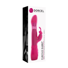 Вібратор – Dorcel Furious Rabbit зі зворотно-поступальними рухами голівки, 7 вібро-режимів та 3 рівнями рухів