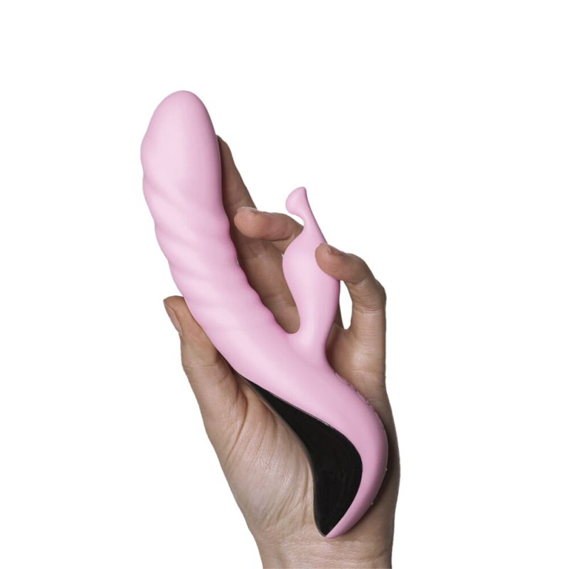 Вібратор-кролик – Adrien Lastic Mini Trigger з масажними рухами стовбура, 9 вібро-режимів та 4 коливань