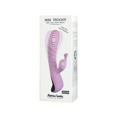 Вібратор-кролик – Adrien Lastic Mini Trigger з масажними рухами стовбура, 9 вібро-режимів та 4 коливань