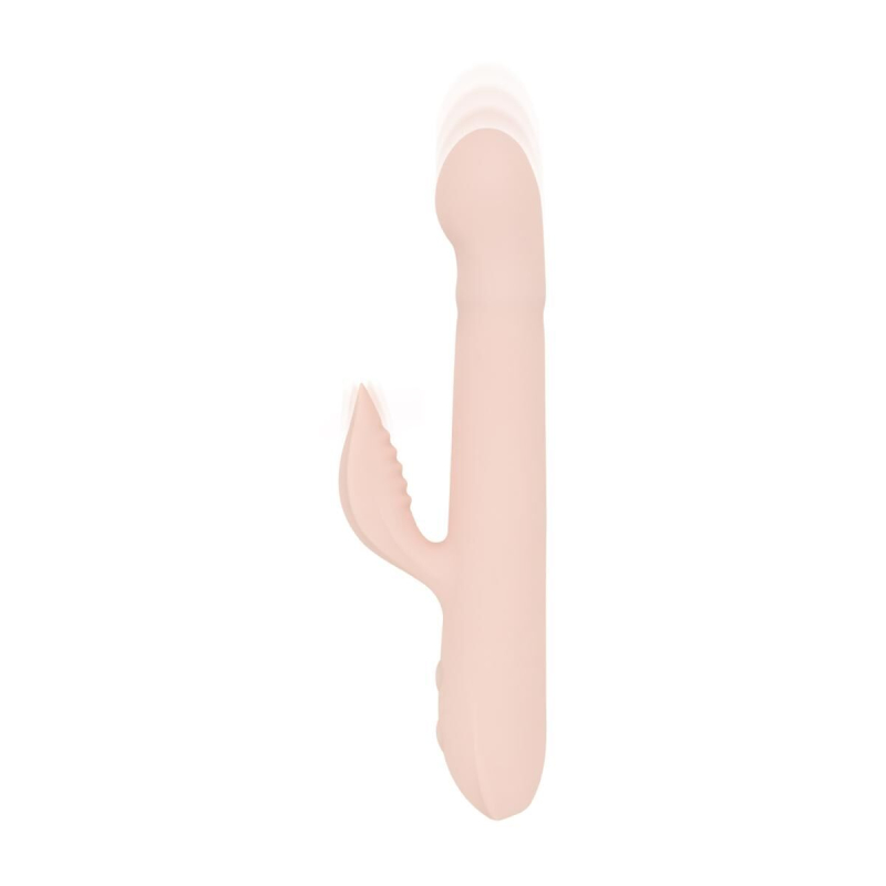 Вібратор-кролик для точки G та клітора Good Vibes Only SHAI Thrusting Vibrator Soft Silicone, рожевий