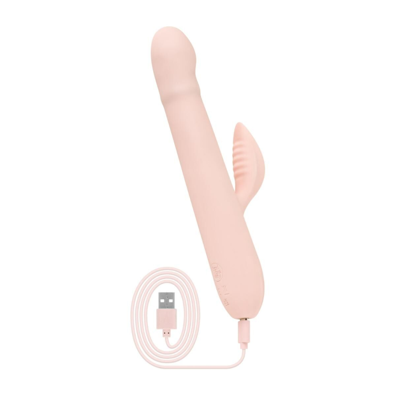Вібратор-кролик для точки G та клітора Good Vibes Only SHAI Thrusting Vibrator Soft Silicone, рожевий