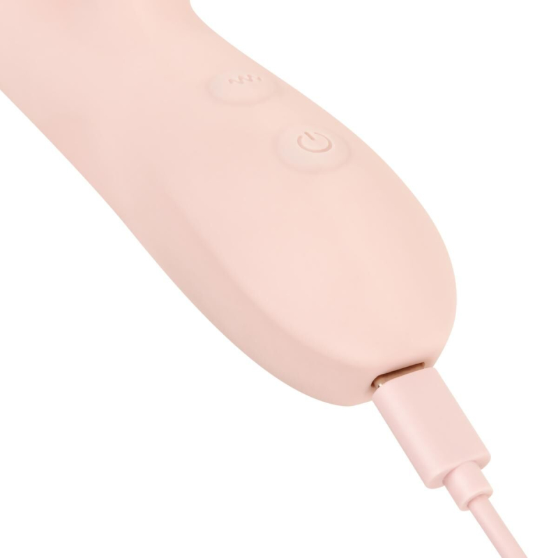 Вібратор-кролик для точки G та клітора Good Vibes Only SHAI Thrusting Vibrator Soft Silicone, рожевий