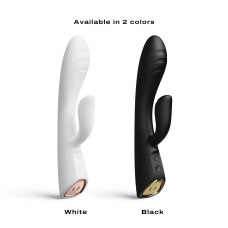 Вібратор-кролик – Dorcel FLEXI RABBIT BLACK – підігрів 40°C, гнучкий стовбур, 2 автономні мотори