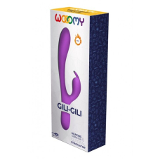 Вібратор-кролик з підігрівом до 40°C – Wooomy Gili-Gili Purple – відросток з вушками, гладка поверхня