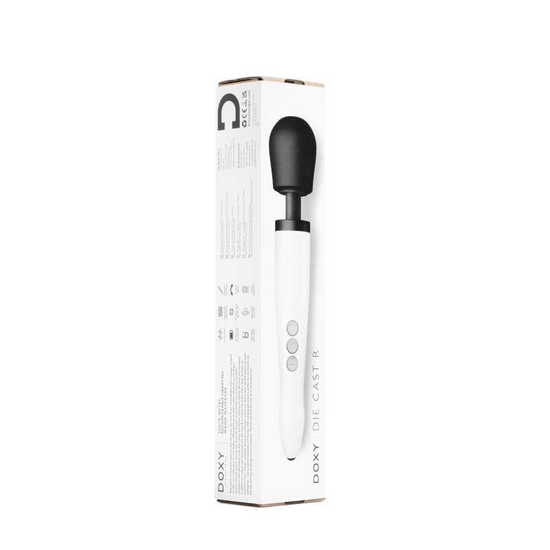 Вібратор мікрофон - DOXY Die Cast R Stardust White, біло-чорного кольору