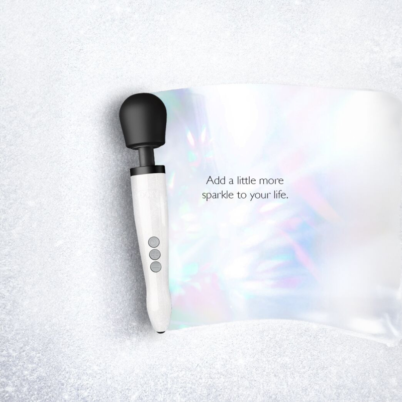 Вібратор мікрофон - DOXY Die Cast R Stardust White, біло-чорного кольору