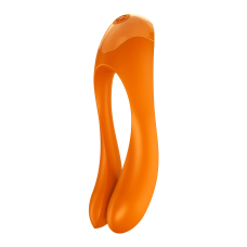 Вібратор на палець – Satisfyer Candy Cane Orange – 12 режимів вібрації, широкий діапазон використання