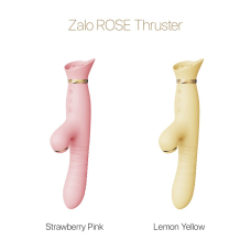 Вібратор-пульсатор з вакуумною стимуляцією – Zalo ROSE Thruster Lemon Yellow – 3 вібрації, 3 пульсації, 3 вакууму