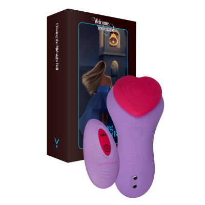 Вібратор у трусики – FairyGasm HeartGem Violet – магнітне кріплення, пульт, подвійна стимуляція, 9 режимів