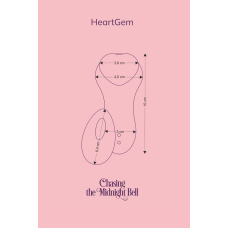 Вібратор у трусики – FairyGasm HeartGem Violet – магнітне кріплення, пульт, подвійна стимуляція, 9 режимів