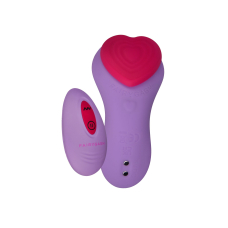 Вібратор у трусики – FairyGasm HeartGem Violet – магнітне кріплення, пульт, подвійна стимуляція, 9 режимів