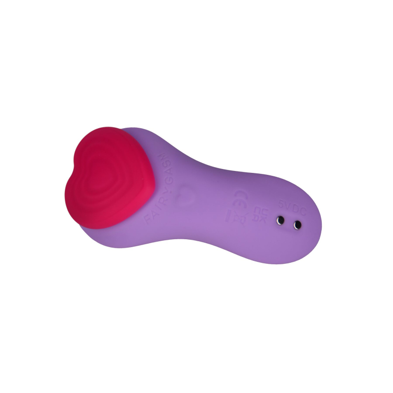Вібратор у трусики – FairyGasm HeartGem Violet – магнітне кріплення, пульт, подвійна стимуляція, 9 режимів