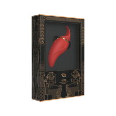 Вібратор з язичком 2в1 – Zalo Hero Wine Red – гнучкий язичок довжиною 4 см, кристал Swarovski
