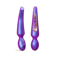 Вибромассажер Love To Love Pleaser Iridescent Night фиолетовый, изогнутая ручка, гибкий корпус, LED-индикация режимов