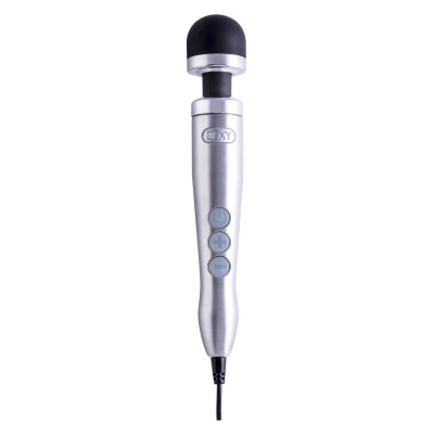Вибромассажер микрофон DOXY Die Cast 3 Silver (Satin) – очень мощный, питание 220В, металлический корпус, 3-метр. кабель