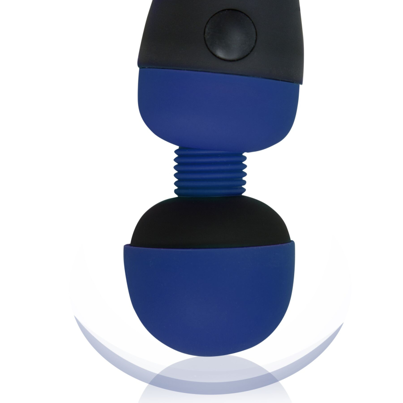 Вібромасажер мікрофон – PalmPower Recharge Blue – гнучка головка, керування з поступовим зростанням