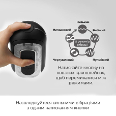 Вібромастурбатор Tenga Flip Zero Electronic Vibration Black – регульована інтенсивність, 5 режимів управління