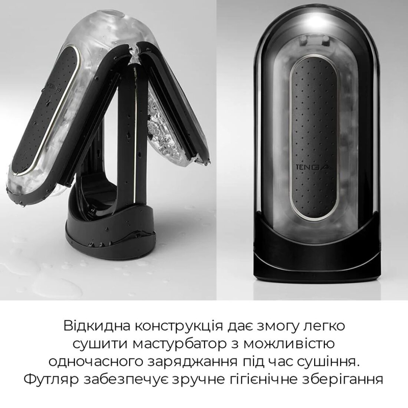 Вибромастурбатор Tenga Flip Zero Electronic Vibration Black – регулируемая интенсивность, 5 режимов управления