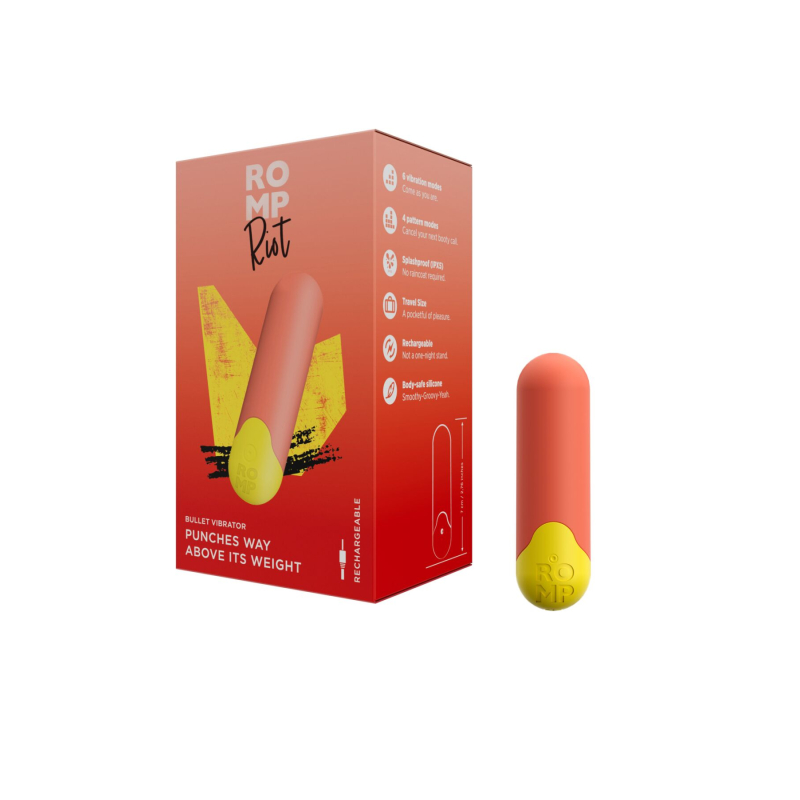 Вібропуля – Romp Riot Light Orange – 4 вібро-режими, 6 рівнів інтенсивності