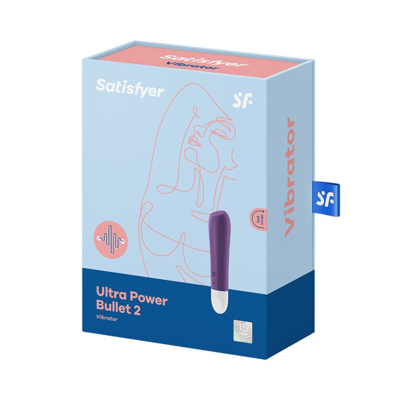 Вибропуля – Satisfyer Ultra Power Bullet 2 Violet – 5 режимов интенсивности, 7 ритмов, тревел-формат, водозащита