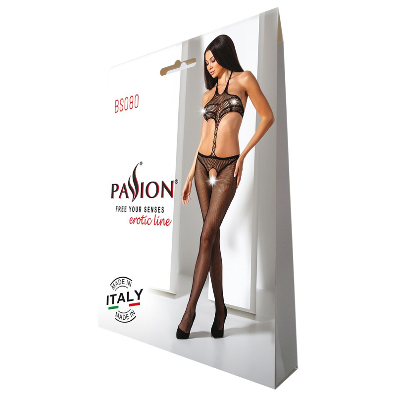 Открытый бодистокинг Passion BS080 Черный