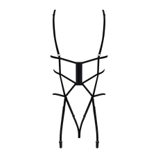 Боді зі стреп із доступом Obsessive Badossa crotchless teddy S/M, чорний