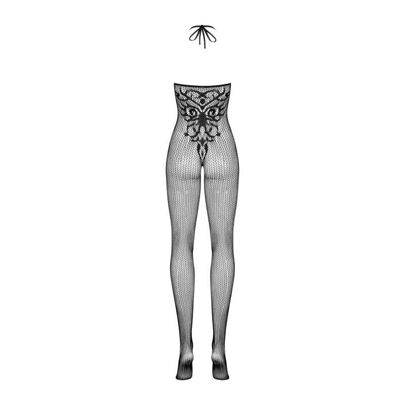 Бодістокінг Obsessive Bodystocking G308 S/M/L, халтер, декор у вигляді татуювання