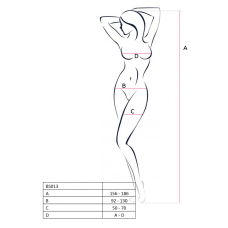 Бодістокінг Passion BS013 Чорний, комбінезон, імітація панчіх і пояса