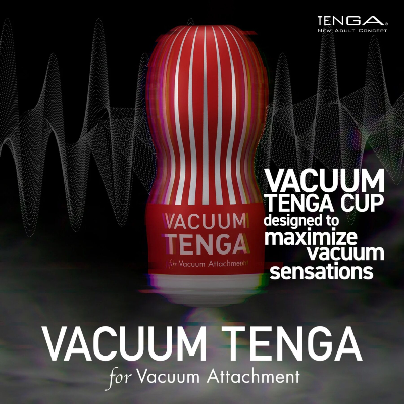 Червоний мастурбатор для чоловіків – TENGA VACUUM CUP