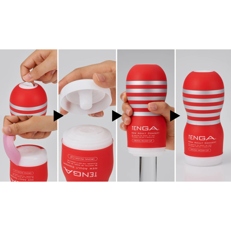 Червоний мастурбатор для чоловіків – TENGA VACUUM CUP