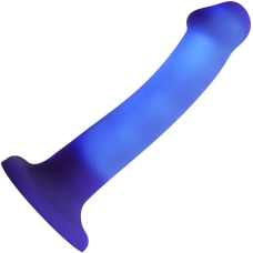 Дилдо Strap-On-Me Glow-LED Purple M – світиться, фіолетовий, 18 см