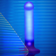 Дилдо Strap-On-Me Glow-LED Purple M – світиться, фіолетовий, 18 см