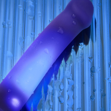 Дилдо Strap-On-Me Glow-LED Purple M – світиться, фіолетовий, 18 см