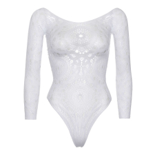 Еротичне боді–бодістокінг Leg Avenue Snap crotch thong back teddy Білий S/M