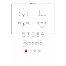 Еротичний костюм медсестри Obsessive 834–CST–6 L/XL, біло–бірюзовий