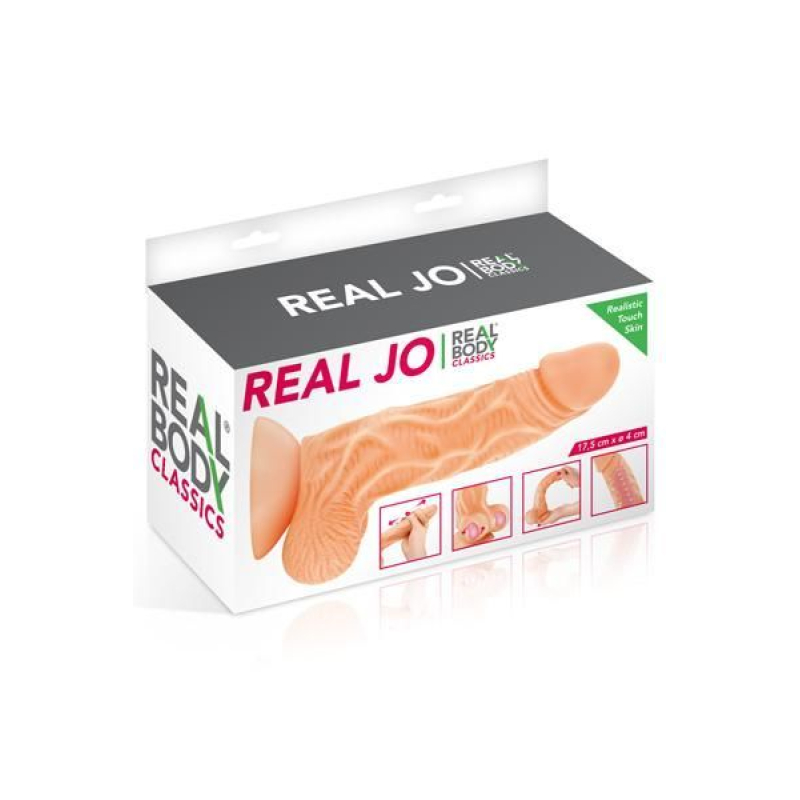 Фалоімітатор Real Body – Real JO з рухомою крайньою плоттю, довжина 18.5 см, діам. 4 см, TPE