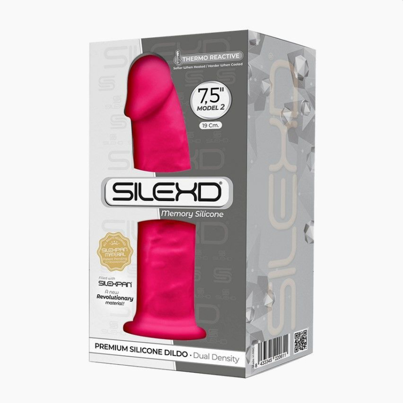 Фаллоимитатор SilexD Henry Pink (MODEL 2), длина 22 см, диам. 4.8 см, двухслойный, силикон + Silexpan
