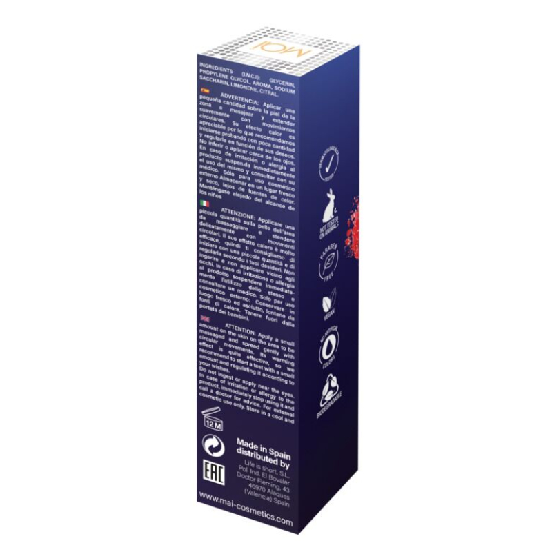 Їстівна масажна олія MAI Attraction Champagne Strawberry Hot Kiss (50 мл)
