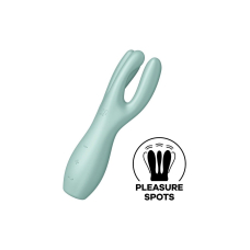 Кліторальний вібратор з трьома пальчиками – Satisfyer Threesome 3 Mint – для зовнішньої стимуляції ерогенних зон