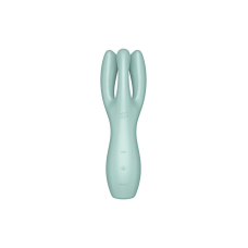Кліторальний вібратор з трьома пальчиками – Satisfyer Threesome 3 Mint – для зовнішньої стимуляції ерогенних зон