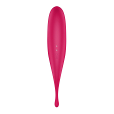 Кліторальний вібратор з вакуумною стимуляцією – Satisfyer Twirling Pro Red – двосторонній, водозахист