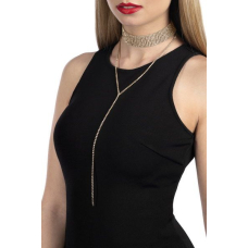 Кольє зі стразами Bijoux Pour Toi – Emma Золотистий