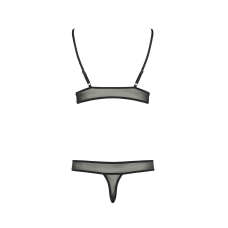 Комплект білизни Passion ERZA SET L/XL, чорний колір, ліф і трусики