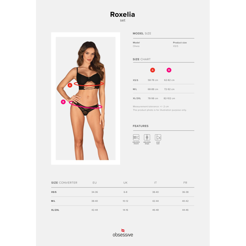 Комплект Obsessive Roxelia 2–pcs set M/L