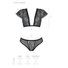 Комплект Passion LEAFA BIKINI Чорний 2XL/3XL – ECO Passion