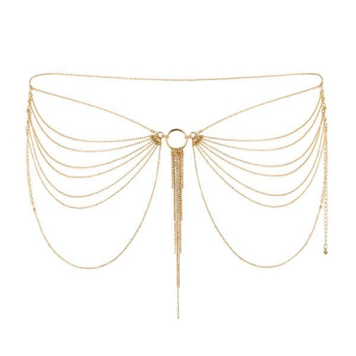 Ланцюжок на трусики або ліф Bijoux Indiscrets MAGNIFIQUE Waist Chain – Золотистий, прикраса на тіло